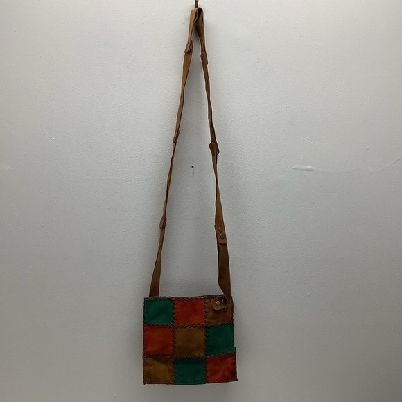 Leather multi colored side bag Preowned - Picture 3 of 4